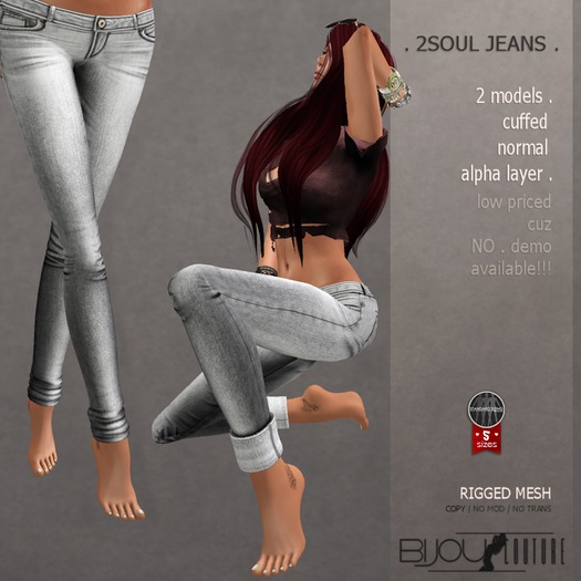 [BiJOU&T] . 2Soul Jeans! light Grey!