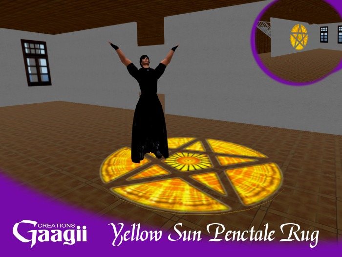 Gaagii Creations - Yellow Pentacle Sun - Rug