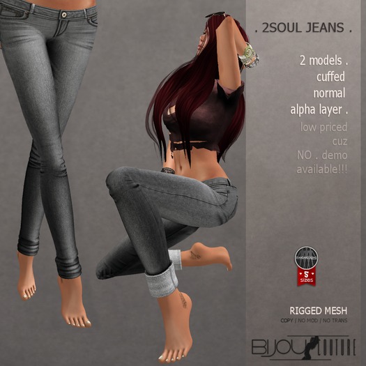 [BiJOU&T] . 2Soul Jeans! dark Grey!