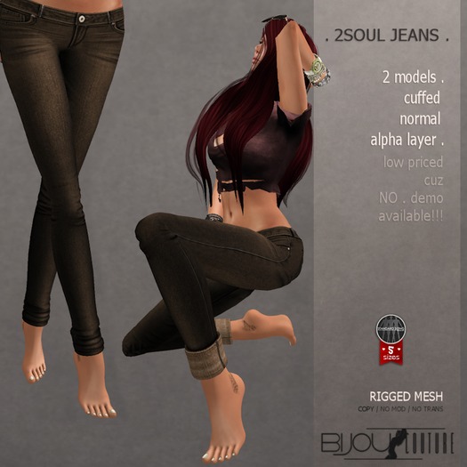 [BiJOU&T] . 2Soul Jeans! dark Brown!