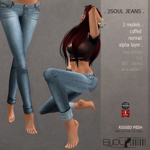 [BiJOU&T] . 2Soul Jeans! light Blue!