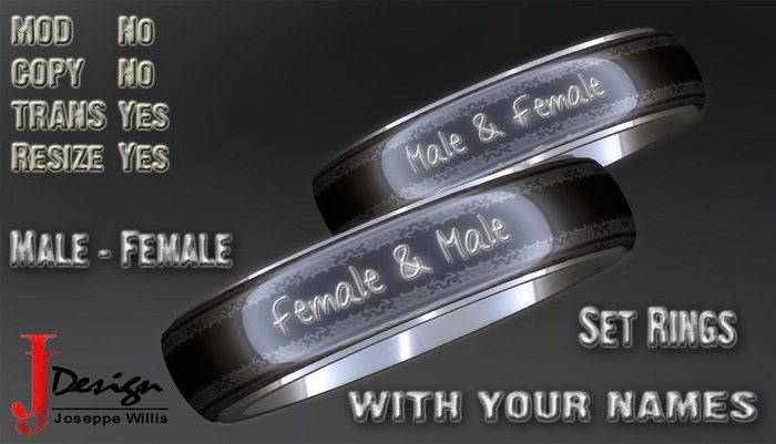 PROMO! NEW!! Dark Silver Rings with your names on it