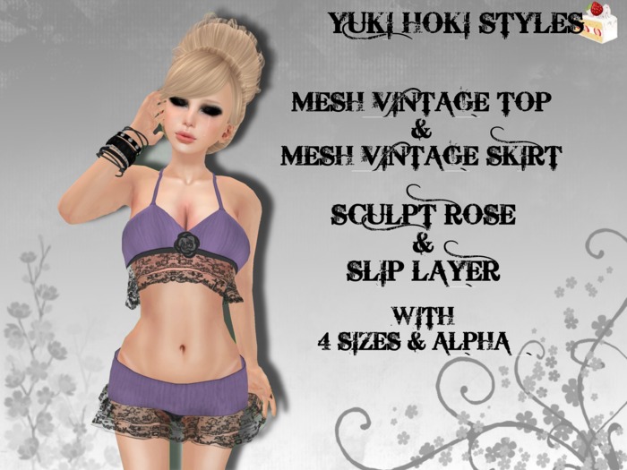 YHS Mesh Vintage Rose Lavender 