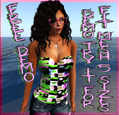 Retro Corset Style Demo Mesh Top