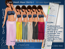 LMC Mesh Templates - Maxi Skirts I - 3 low waist maxi skirts!