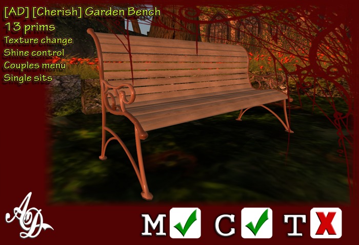[AD] [Cherish] Garden Bench