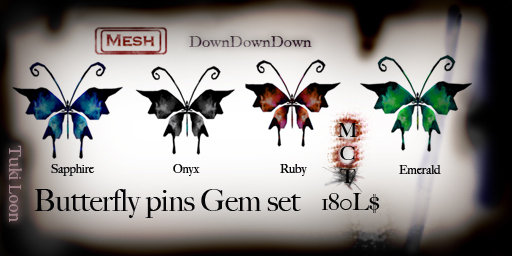 Butterfly pins(c)_gem set