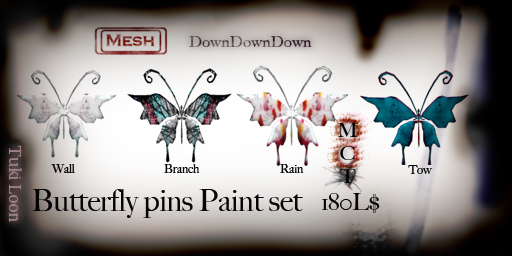 Butterfly pins(c)_paint set