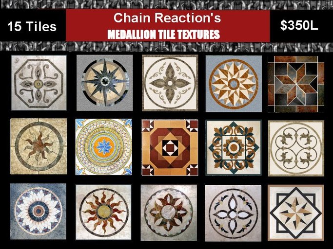 CR-MEDALLION FLOOR TILE TEXTURES COLLECTION 1