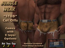 Jungle Wear - "STUD" Cut Offs (Brown)
