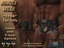 Jungle Wear - "STUD" Cut Offs  (Camo)