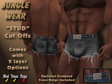 Jungle Wear - "STUD" Cut Offs  (Black)