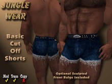 Jungle Wear - "STUD" Jeans Grunge (Black/Black Belt)
