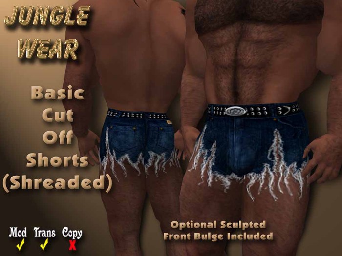 Jungle Wear - "STUD" Jeans Grunge (Black/Black Belt)