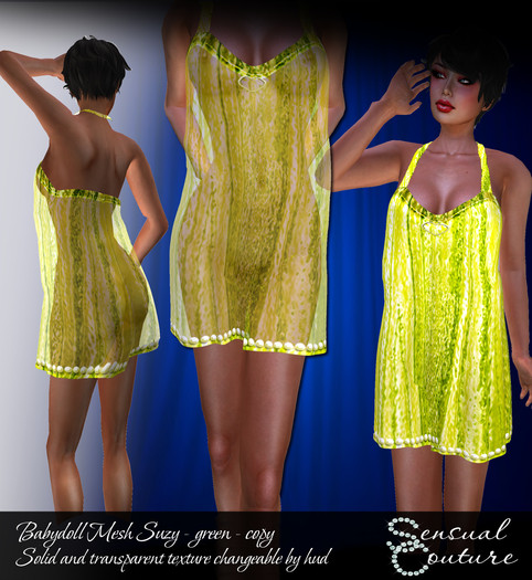 Mesh babydoll suzy *green*