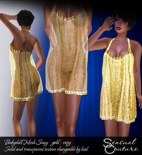 Mesh babydoll suzy *gold*
