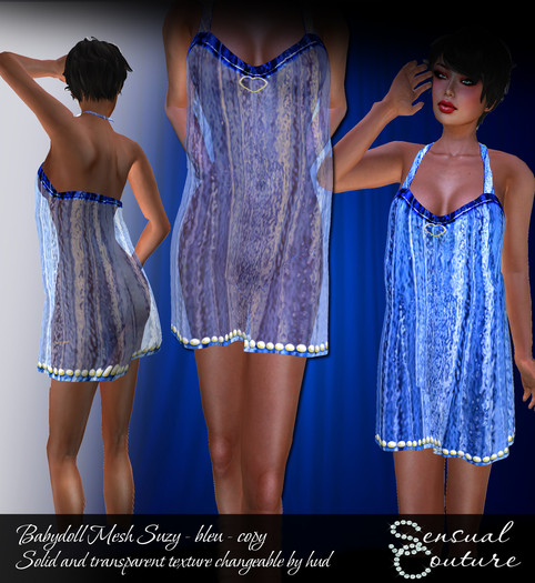 Mesh babydoll suzy *blue*