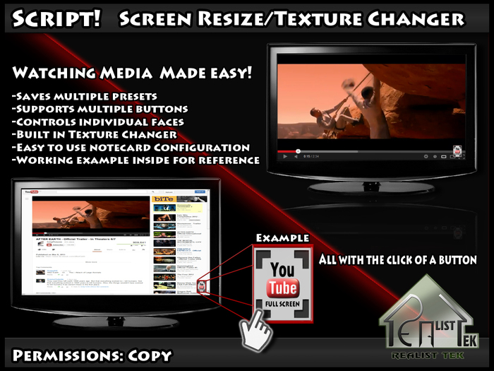 Realist Tek Screen Resize/Texture Changer
