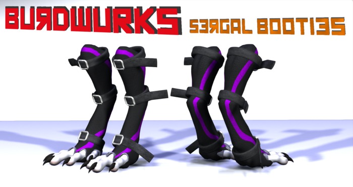 <RR> Cloth Sergal Booties Purple (BOX)