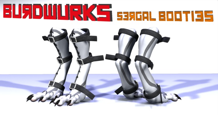 <RR> Cloth Sergal Booties Inverted