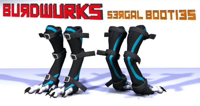 <RR> Cloth Sergal Booties Blue