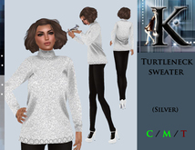*Keresma* Turtleneck Sweater - Silver