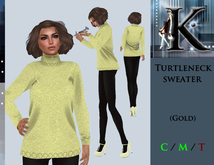 *Keresma* Turtleneck Sweater - Gold