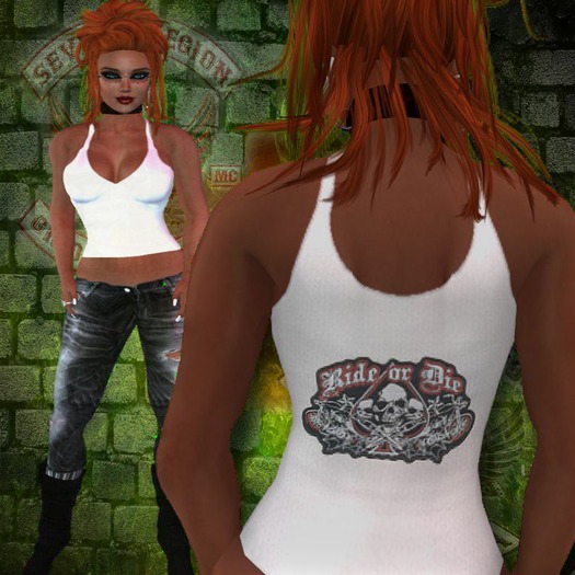 Ladies White Tank - Ride or Die