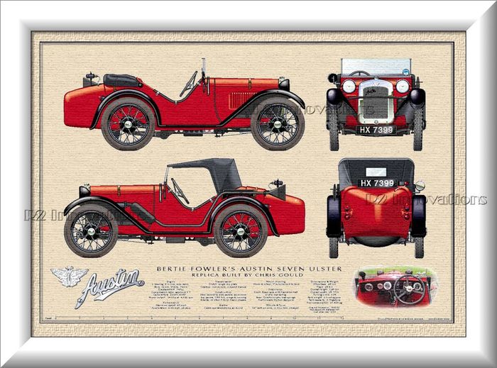 Austin Sports Car White Frame