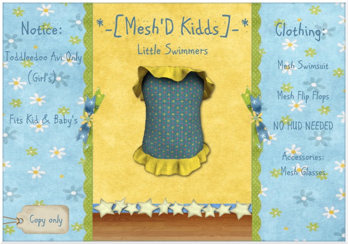 *-[MK]-* Little Swimmer Blue Polka