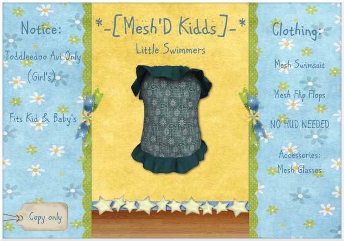 *-[MK]-* Little Swimmer Paisley Teal