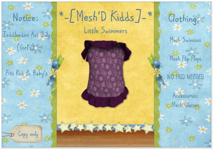 *-[MK]-* Little Swimmer Paisley Purple