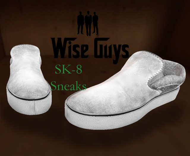 WISE GUYS MESH WHITE CLASSIC SKATE SNEAKS