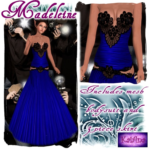 Madeleine Navy   *FOR PETITES MESH AVATARS*