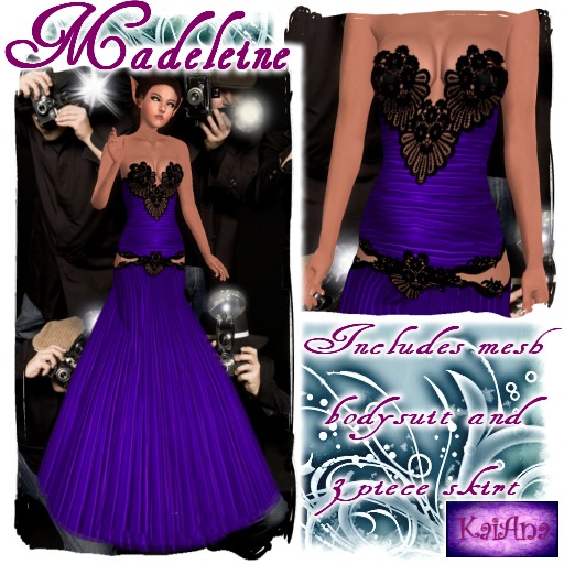Madeleine - Purple   *FOR PETITES MESH AVATARS*