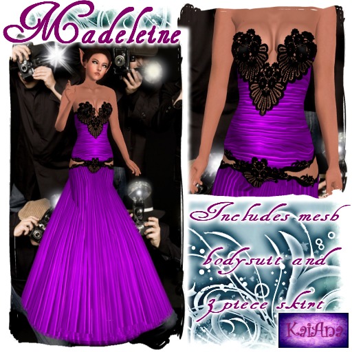 Madeleine - Violet  *FOR PETITES MESH AVATARS*