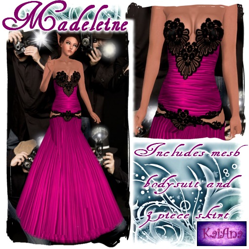 Madeleine - Pink  *FOR PETITES MESH AVATARS*