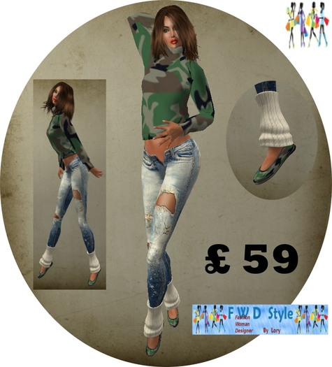 :::MESH:::Military sweater outfit:::