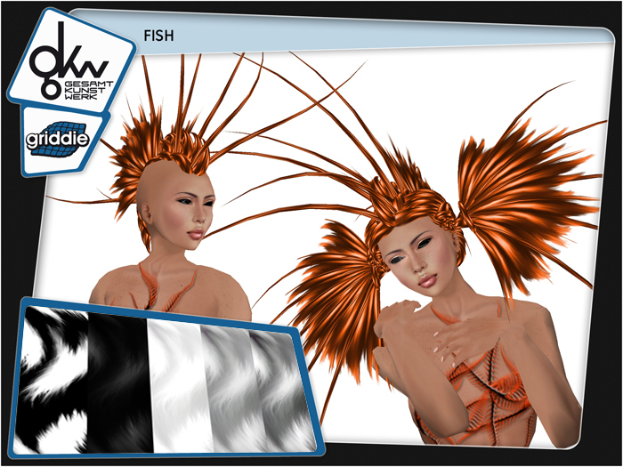 <<Griddie>> Fish - Black/White