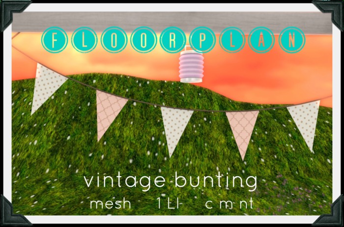 floorplan. vintage bunting [ boxed ]