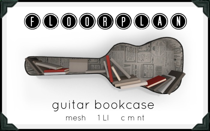 floorplan. guitar bookcase [ boxed ]