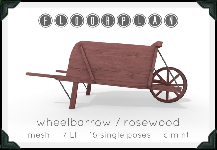 floorplan. wheelbarrow / rosewood [ boxed ]