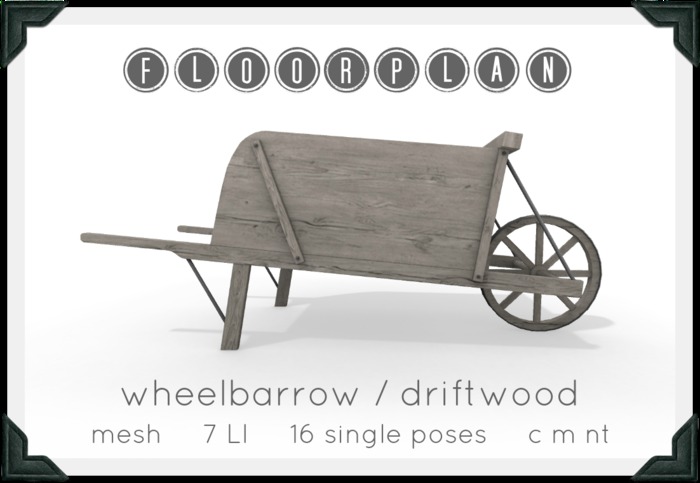 floorplan. wheelbarrow / rosewood [ boxed ]
