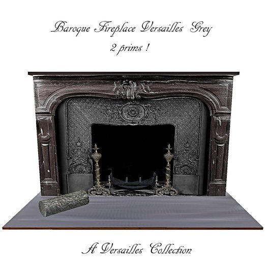 Baroque Fireplace Versailles Grey