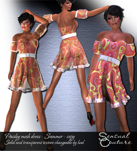 Paisley mesh dress *summer*