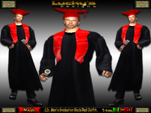 .:LD:. Men's Graduation Black/Red Outfit:. Box