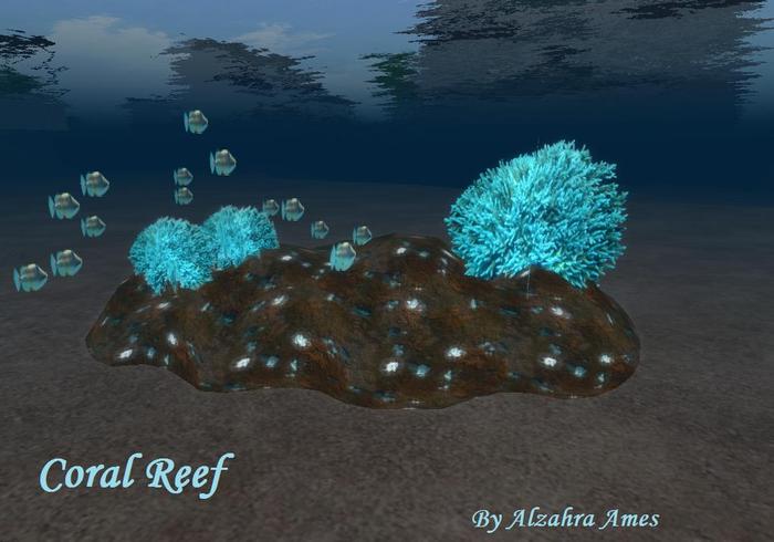Coral Reef (Blue) with fish Emitter(copy)Aquarium decoration