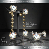 ((Crystal Line))Diamond Petit pierce-Pear set