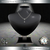 ((Crystal Line))Diamond Petit Necklace-Brilliant
