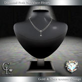 ((Crystal Line))Diamond Petit Necklace-Heart(wear)